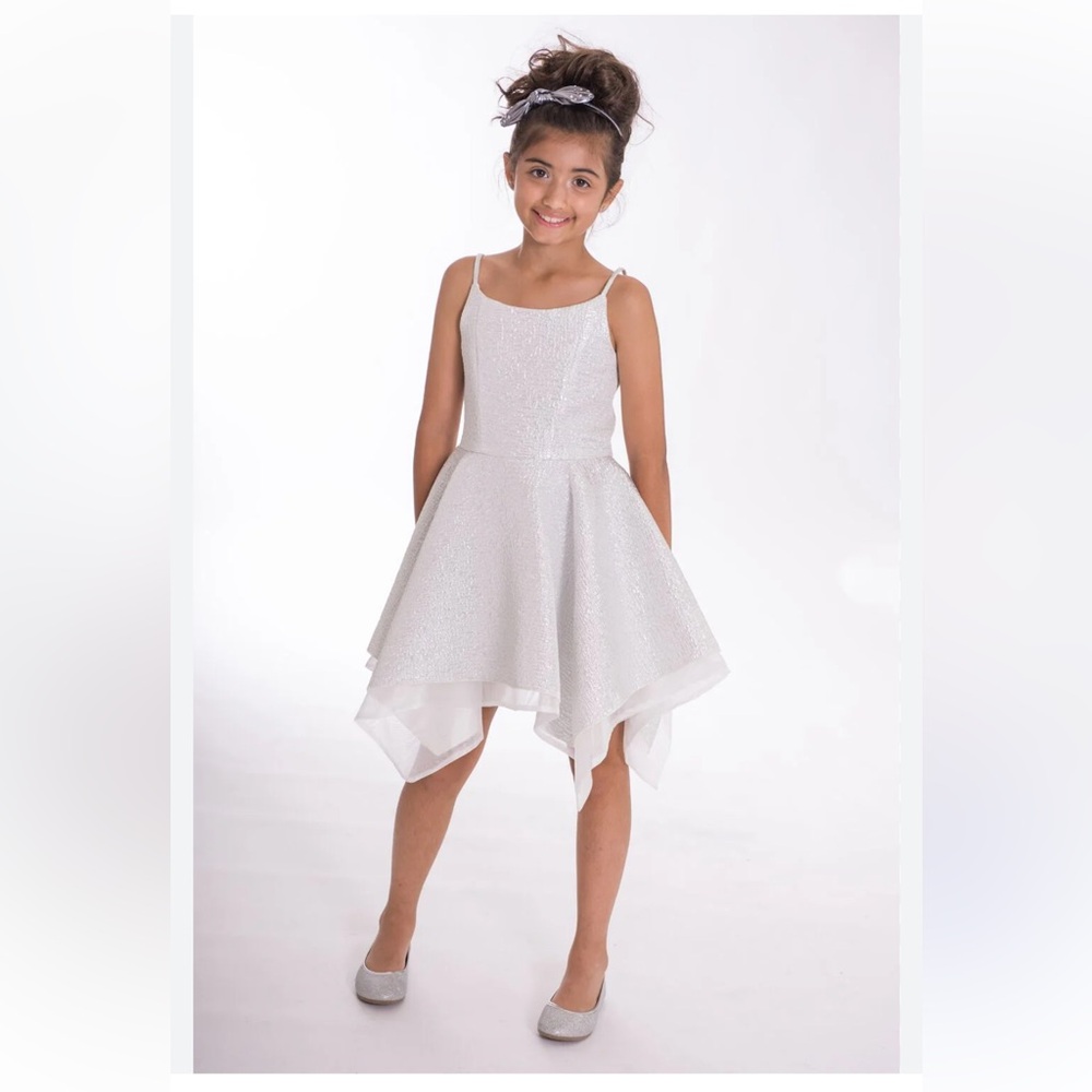 Zoe, Ltd Silver Textured Dress size 8